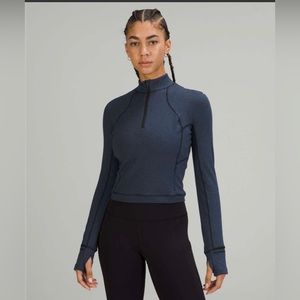 Lululemon Its Rulu Run Cropped Half Zip